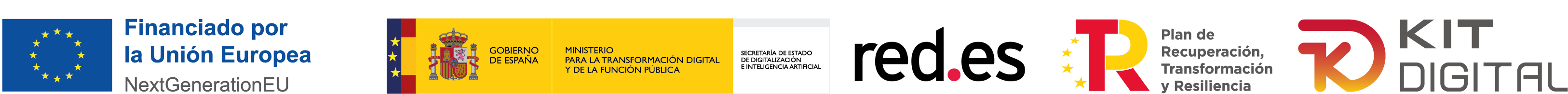 Logos de los organismos financiadores del Programa Kit Digital